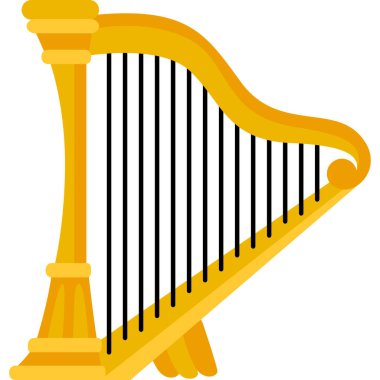 Jack 'ten klasik enstrümantal müzik arpı ve Fasulye Sırığı Hikayesi Klasik Çizgi Film Çizim Vektörü Clipart Yapıştırma Arkaplanı