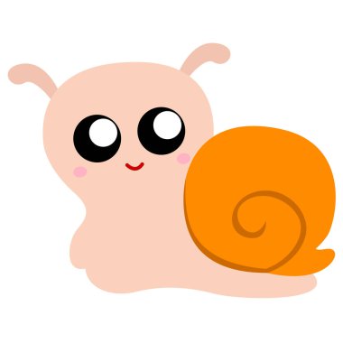 Şirin Salyangoz Hayvan Hayvanı Vahşi Yaşam Çizgi Filmi Vektör Clipart Çıkartma Dekorasyonu