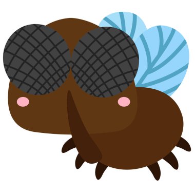 Şirin Uçan Hayvan Böceği Vahşi Yaşam Çizgi Filmi Vektör Clipart Çıkartma Dekorasyonu