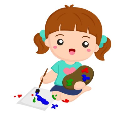 Mutlu Çocuklar Resim Yapıyor Sanat Yapıyor Hobi Yaratıcı Etkinlik Okulu Çizim Çizimi Çizim Çizimi Çizim Çizimi Vektörü Clipart Yapıştırma Arkaplanı