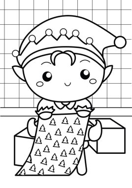 Şirin Çocuklar Elf Atölyesi Noel Karakteri Çocuklar ve Yetişkinler için Çizgi Film Etkinliği 