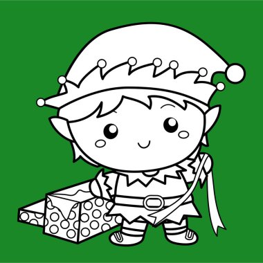 Şirin Çocuklar Elf Atölyesi Noel Karakteri Tatil Çizgi Filmi Dijital Damga Ana Hattı