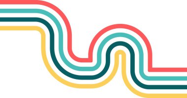 Retro Groovy Gökkuşağı Simgesi