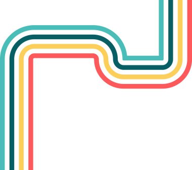 Retro Groovy Gökkuşağı Simgesi