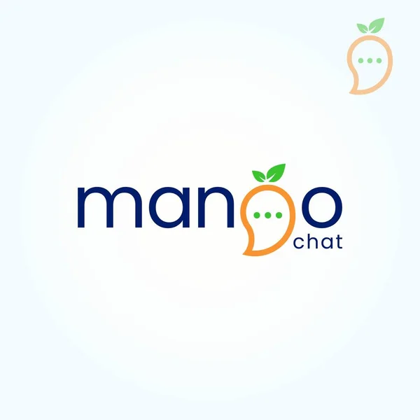 Modern Mango Chat logo tasarım vektör şablonu