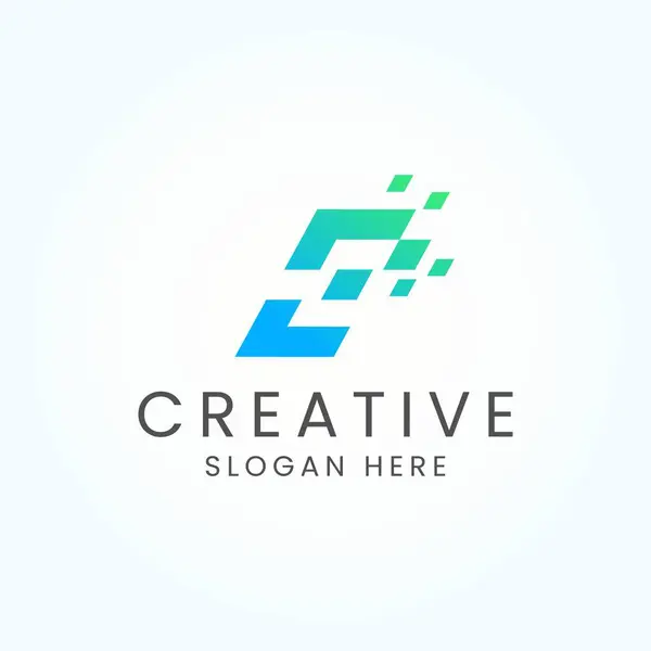 Alfabe Harfi E teknik logo tasarım vektörü şablonu