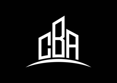 Harf CBA vektör monogram tasarım şablonu oluşturuyor. CBA logosu oluşturuluyor.