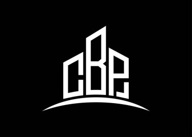 Harf CBP vektör monogram tasarım şablonu oluşturuyor. CBP logosu oluşturuluyor.