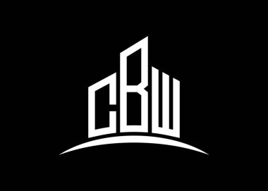 Harf CBW vektör monogram logo dizayn şablonu. CBW logosu oluşturuluyor.
