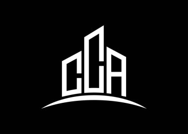 Harf CCA vektör monogram logo tasarım şablonu. CCA logosu oluşturuluyor.
