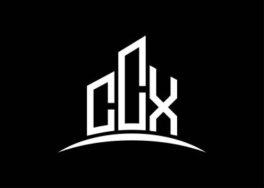 Mektup CCX, vektör monogram logo tasarım şablonu oluşturuyor. Bina Şekli CCX logosu.
