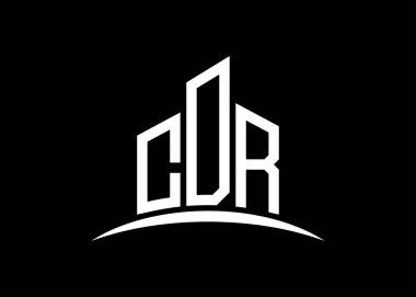 CDR harfi, vektör monogram logo tasarım şablonu oluşturur. CDR logosu oluşturuluyor.
