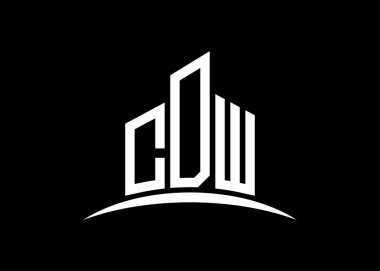 CDW harfi, vektör monogram logo tasarım şablonu oluşturur. CDW logosu oluşturuluyor.
