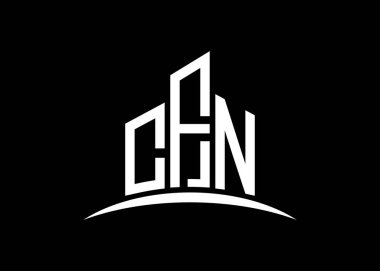 Harf CFN vektör monogram logo tasarım şablonu oluşturuyor. CFN logosu oluşturuluyor.