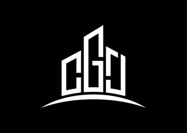 Harf CGJ vektör monogram logo tasarım şablonu oluşturuyor. CGJ logosu oluşturuluyor.