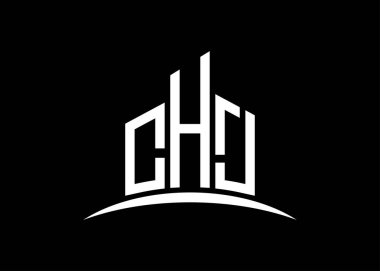 CHJ harfi, vektör monogram logo tasarım şablonu oluşturuyor. CHJ logosu oluşturuluyor.