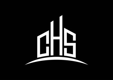 CHS harfleri vektör monogram logo tasarım şablonu oluşturuyor. CHS logosu oluşturuluyor.