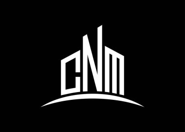 CNM harfleri, vektör monogram logo tasarım şablonu oluşturuyor. CNM logosu oluşturuluyor.