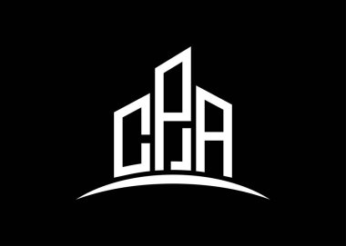 Harf CPA vektör monogram logo tasarım şablonu oluşturuyor. CPA logosu oluşturuluyor.