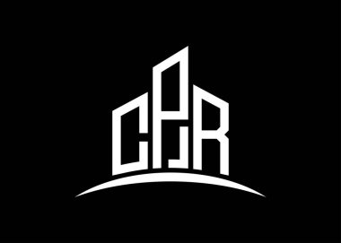 CPR harfleri vektör monogram logo tasarım şablonu oluşturuyor. CPR logosu oluşturuluyor.
