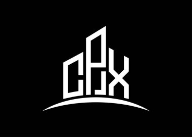 Harf CPX vektör monogram logo tasarım şablonu oluşturuyor. CPX logosu oluşturuluyor.