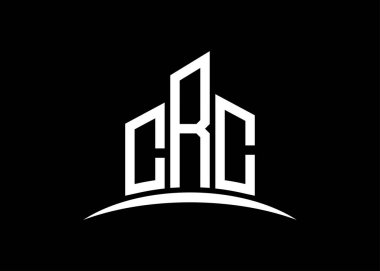 CRC harfi, vektör monogram logo tasarım şablonu oluşturuyor. CRC logosu oluşturuluyor