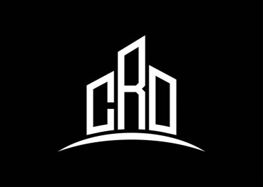 CRO harfi, vektör monogram logo tasarım şablonu oluşturuyor. CRO logosu oluşturuluyor.