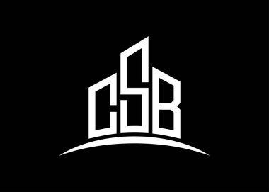 CSB harfi, vektör monogram logo tasarım şablonu oluşturuyor. CSB logosu oluşturuluyor.