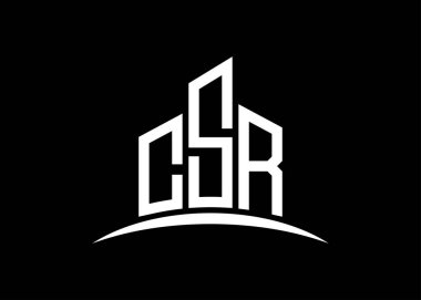CSR harfleri vektör monogram logo tasarım şablonu oluşturuyor. CSR logosu oluşturuluyor.