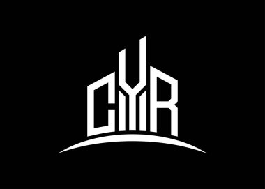 CYR harfi, vektör monogram logo tasarım şablonu oluşturuyor. CYR logosu oluşturuluyor.