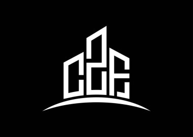 CZF harfi, vektör monogram logo tasarım şablonu oluşturuyor. CZF logosu oluşturuluyor.