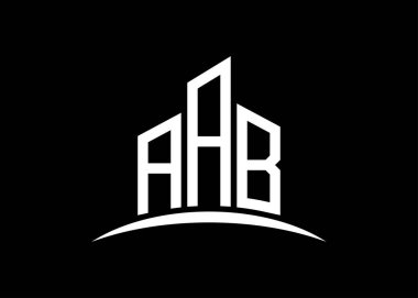 Harf AAB vektör monogram logo dizayn şablonu. AAB logosu oluşturuluyor.
