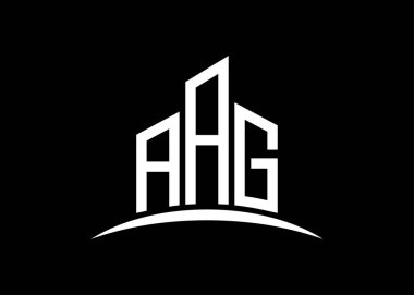Harf AAG vektör monogram logo dizayn şablonu. AAG logosu oluşturuluyor.