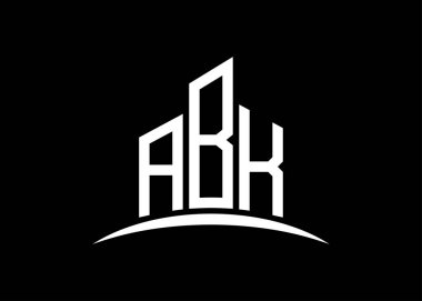 ABK harfi, vektör monogram logo tasarım şablonu oluşturuyor. ABK logosu oluşturuluyor.