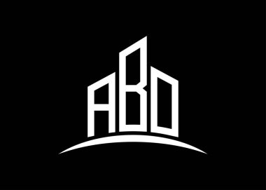 ABO harfi, vektör monogram logo tasarım şablonu oluşturuyor. ABO logosu oluşturuluyor.