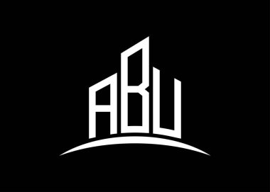 ABU harfleri vektör monogram tasarım şablonu oluşturuyor. ABU logosu oluşturuluyor.