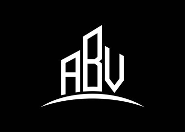 ABV harfi, vektör monogram logo tasarım şablonu oluşturuyor. ABV logosu oluşturuluyor.