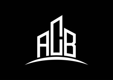ACB harfi, vektör monogram logo tasarım şablonu oluşturuyor. ACB logosu oluşturuluyor.
