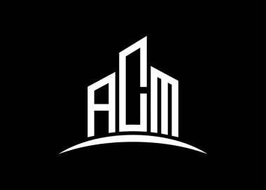 ACM harfi, vektör monogram logo tasarım şablonu oluşturuyor. ACM logosu oluşturuluyor.
