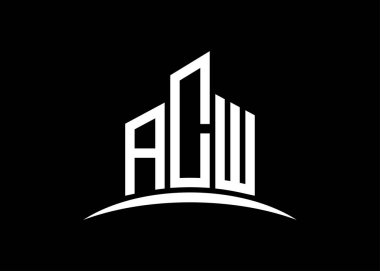 ACW harfi, vektör monogram logo tasarım şablonu oluşturuyor. ACW logosu oluşturuluyor.