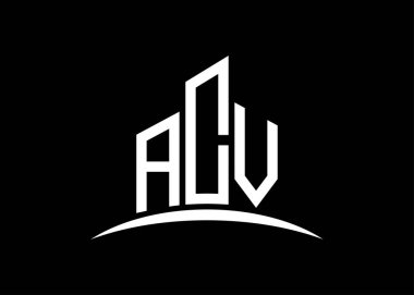ACV harfi, vektör monogram logo tasarım şablonu oluşturuyor. ACV logosu oluşturuluyor.