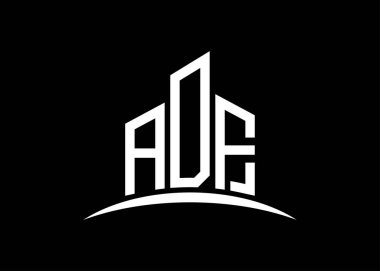 ADF harfleri vektör monogram logo tasarım şablonu oluşturuyor. ADF logosu oluşturuluyor.