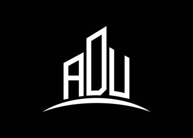 ADU harfleri, vektör monogram logo tasarım şablonu oluşturuyor. ADU logosu oluşturuluyor.