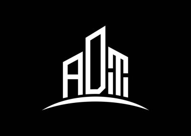 ADT harfleri vektör monogram logo tasarım şablonu oluşturuyor. ADT logosu oluşturuluyor.