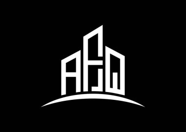 Harf AFQ, vektör monogram logo tasarım şablonu oluşturuyor. AFQ logosu oluşturuluyor.