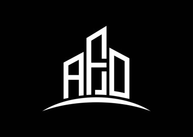 Harf AFO vektör monogram tasarım şablonu oluşturuyor. AFO logosu oluşturuluyor.