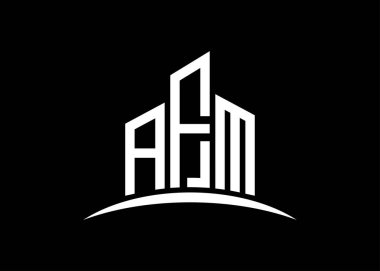AFM harfi, vektör monogram logo tasarım şablonu oluşturuyor. AFM logosu oluşturuluyor,