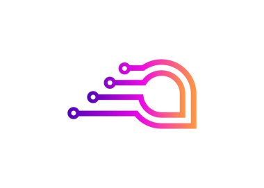 Harf A Technology vektör logo tasarım şablonu. A molekülü, bilim ve biyoteknoloji vektör logosu