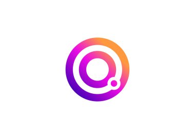 Harf O Technology vektör logo tasarım şablonu. Harf O molekül, Bilim ve Biyoloji Teknolojisi Vektör logosu