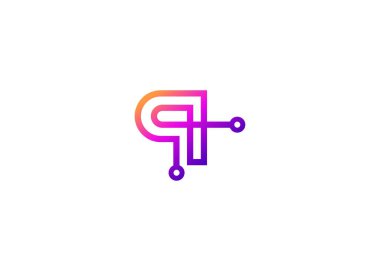 Harf Q Technology vektör logo tasarım şablonu. Q harfi molekülü, bilim ve biyoteknoloji vektör logosu